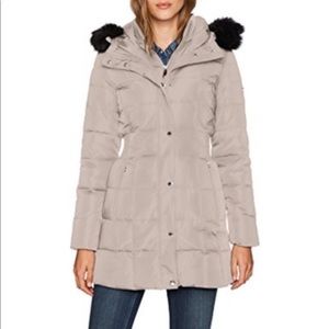 Calvin Klein down coat with faux fur